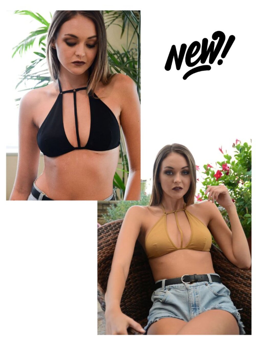 Sexy Boho Vertical Strappy Bra Bralette Stretchy Bohemian Underlayer NEW